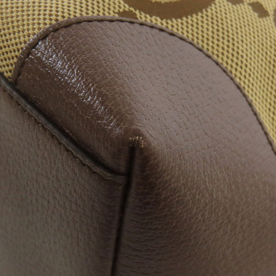 GUCCI Tote Bag 631685 canvas Brown Offdia GG Medium Women Used Authentic