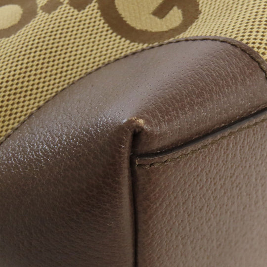 GUCCI Tote Bag 631685 canvas Brown Offdia GG Medium Women Used Authentic