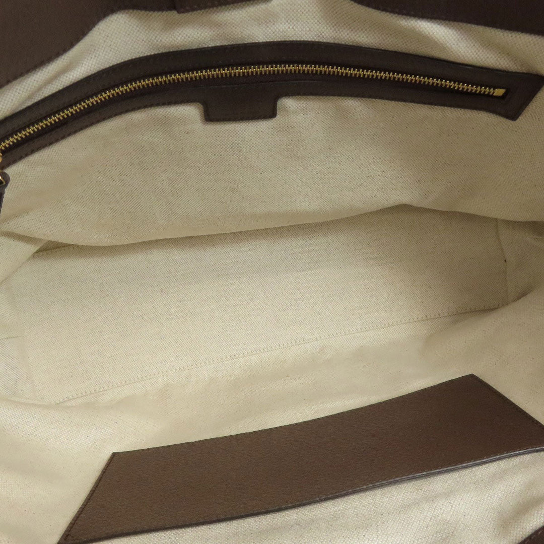 GUCCI Tote Bag 631685 canvas Brown Offdia GG Medium Women Used Authentic