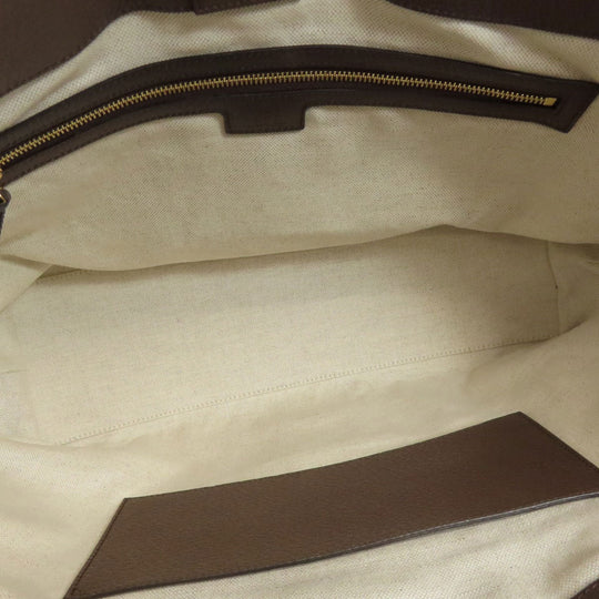 GUCCI Tote Bag 631685 canvas Brown Offdia GG Medium Women Used Authentic