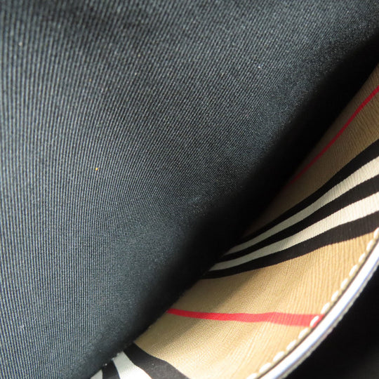 BURBERRY Tote Bag PVC beige stripe Women Used Authentic