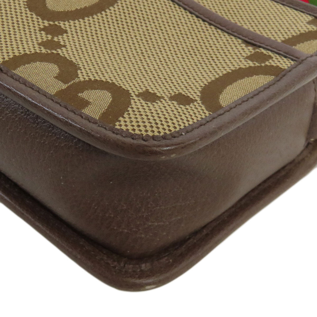 GUCCI Shoulder Bag 696075 canvas Brown Jumbo GG mini bag