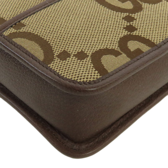 GUCCI Shoulder Bag 696075 canvas Brown Jumbo GG mini bag