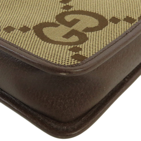 GUCCI Shoulder Bag 696075 canvas Brown Jumbo GG mini bag