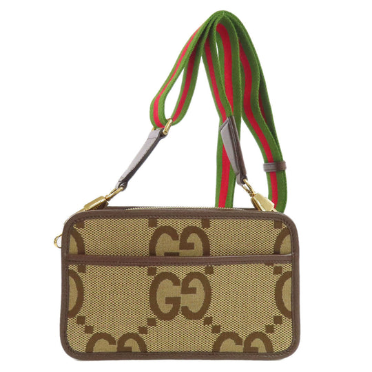 GUCCI Shoulder Bag 696075 canvas Brown Jumbo GG mini bag