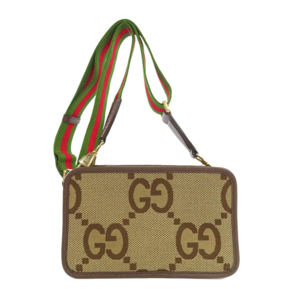 GUCCI Shoulder Bag 696075 canvas Brown Jumbo GG mini bag