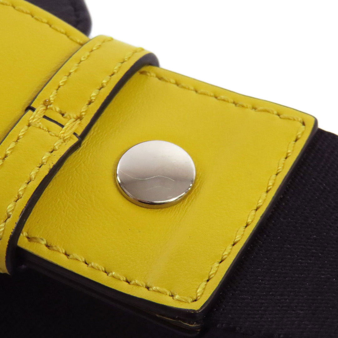 FENDI Sling bag PVC , Calfskin black Zucca Pattern Women Used Authentic