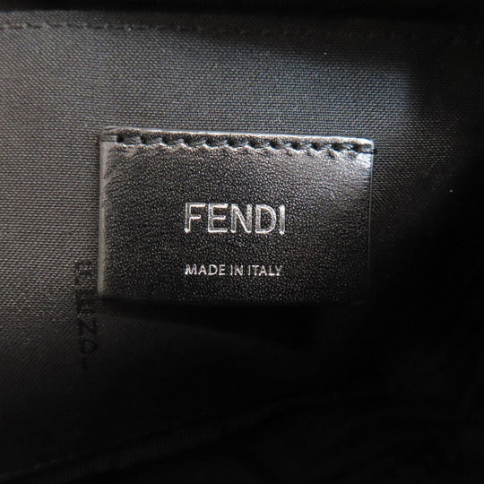 FENDI Sling bag PVC , Calfskin black Zucca Pattern Women Used Authentic