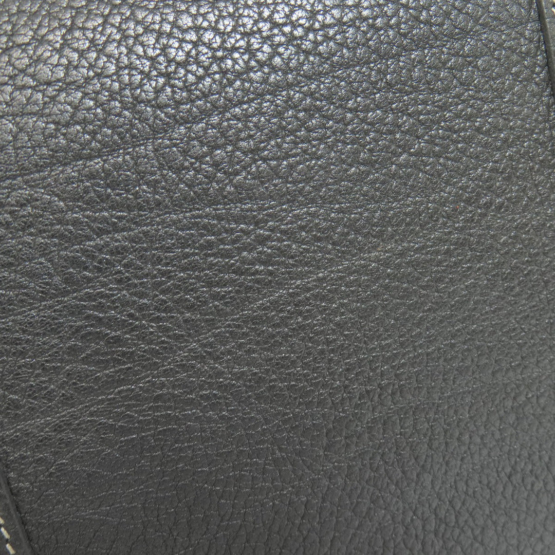 HERMES Tote Bag Towar Officche black Garden Party PM SilverMetal Women Used Authentic