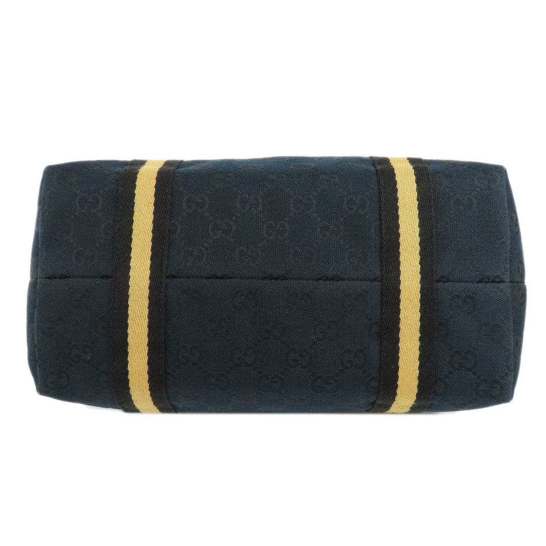 GUCCI Tote Bag 137396 canvas black GG Women Used Authentic