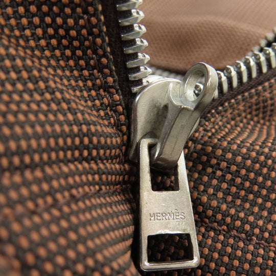 HERMES Handbag canvas Brown Her LineMM Women Used Authentic