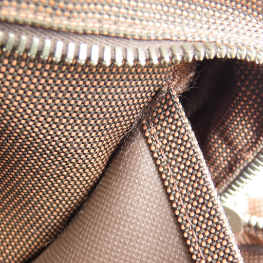 HERMES Handbag canvas Brown Her LineMM Women Used Authentic