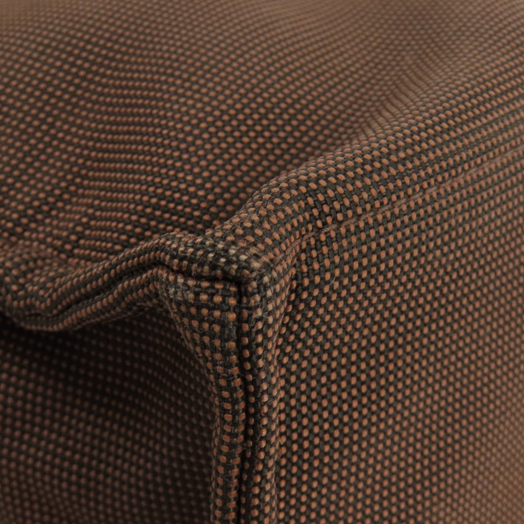 HERMES Handbag canvas Brown Her LineMM Women Used Authentic