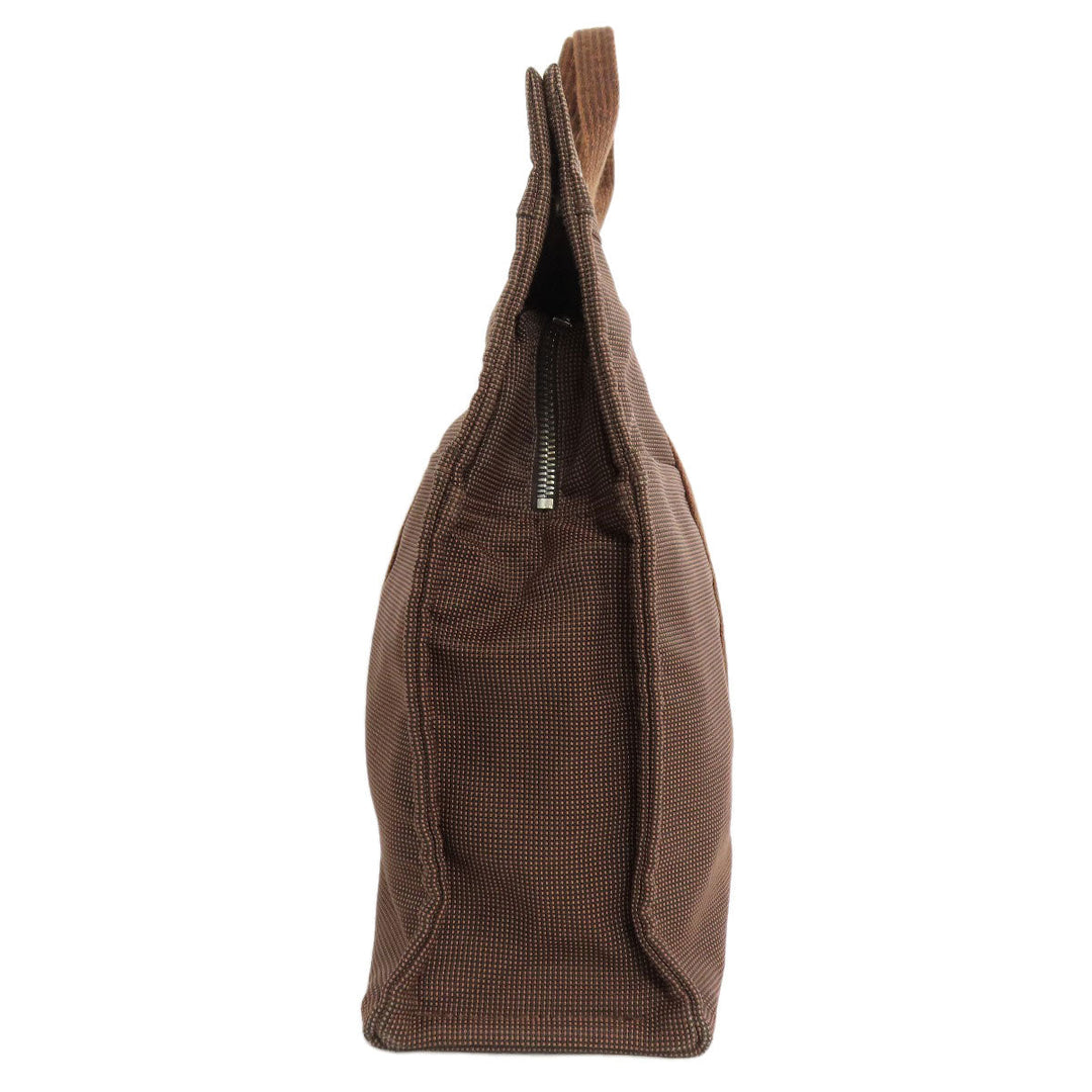 HERMES Handbag canvas Brown Her LineMM Women Used Authentic