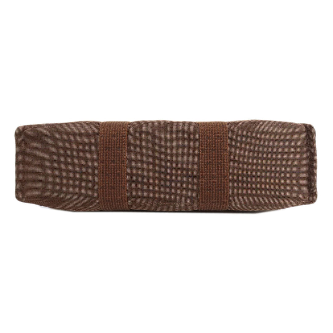 HERMES Handbag canvas Brown Her LineMM Women Used Authentic