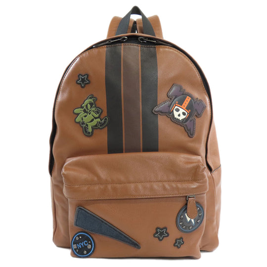 COACH Backpack F11898 leather Brown Charles Varsity mens(Unisex) Used Authentic