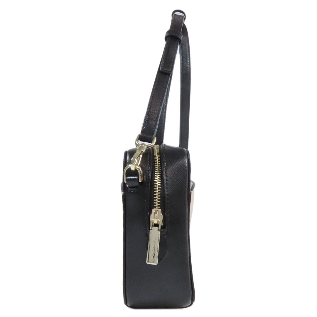 Kate Spade Shoulder Bag PVC black logo Women Used Authentic