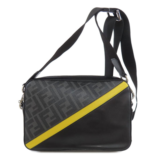 FENDI Shoulder Bag PVC, Leather gray Diagonal Camera Case Women Used Authentic