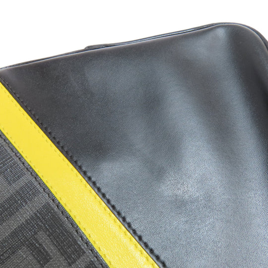 FENDI Shoulder Bag PVC, Leather gray Diagonal Camera Case Women Used Authentic