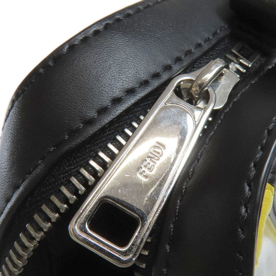 FENDI Shoulder Bag PVC, Leather gray Diagonal Camera Case Women Used Authentic