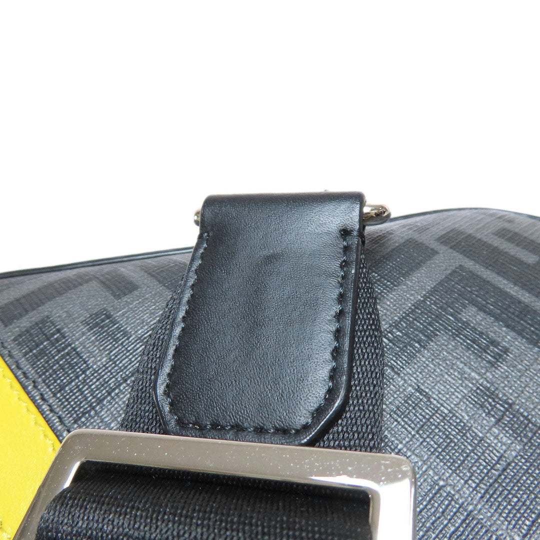 FENDI Shoulder Bag PVC, Leather gray Diagonal Camera Case Women Used Authentic