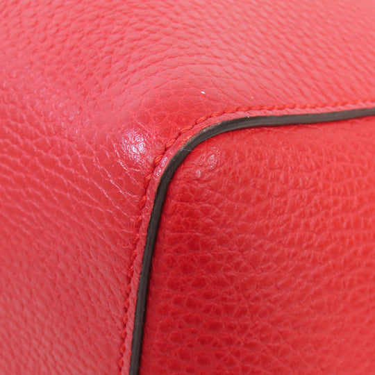 GUCCI Tote Bag 354397 leather Red Swing Women Used Authentic