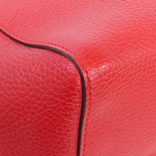 GUCCI Tote Bag 354397 leather Red Swing Women Used Authentic