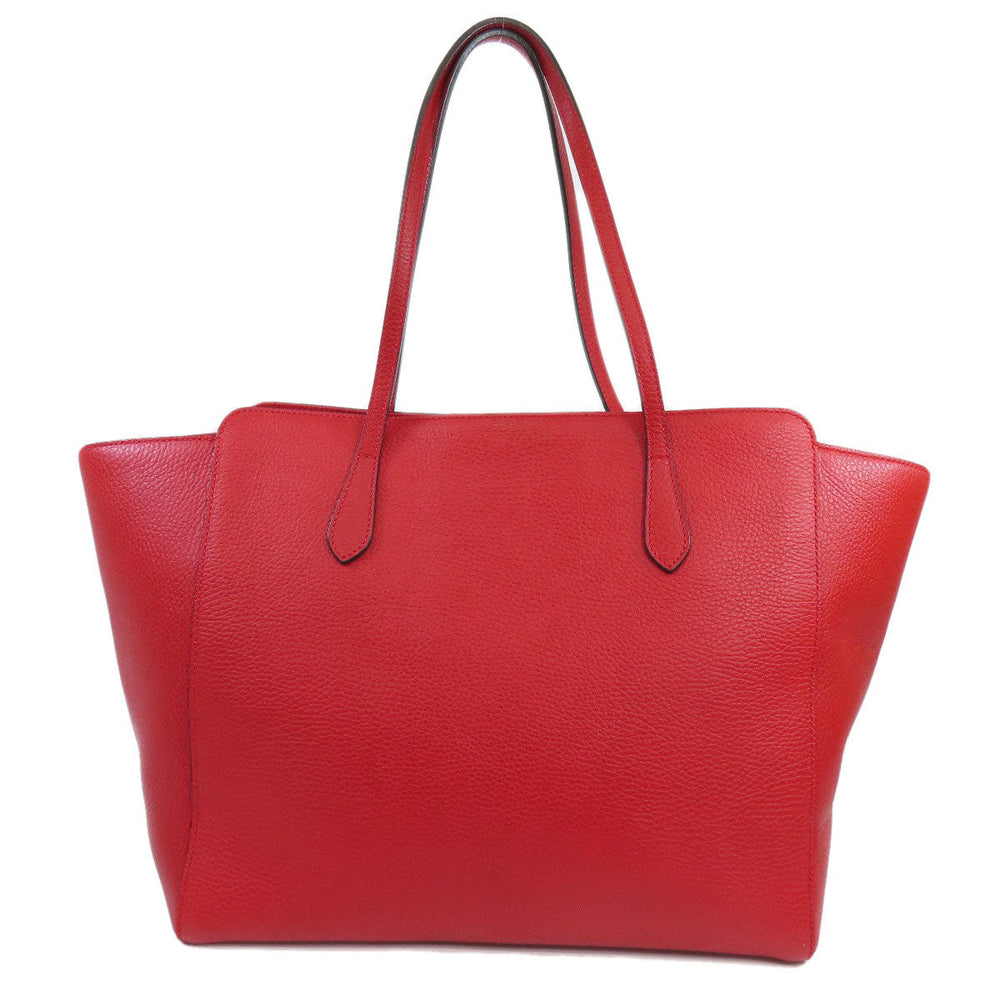 GUCCI Tote Bag 354397 leather Red Swing Women Used Authentic