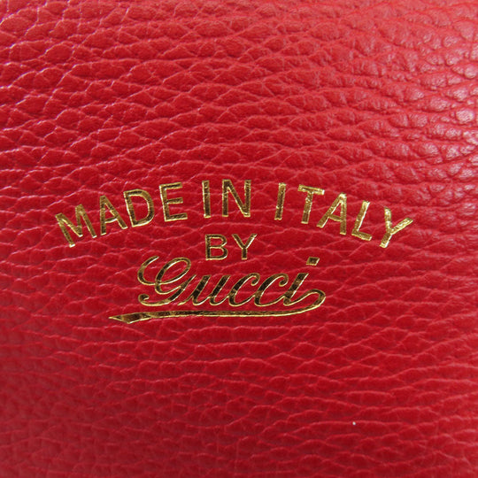 GUCCI Tote Bag 354397 leather Red Swing Women Used Authentic