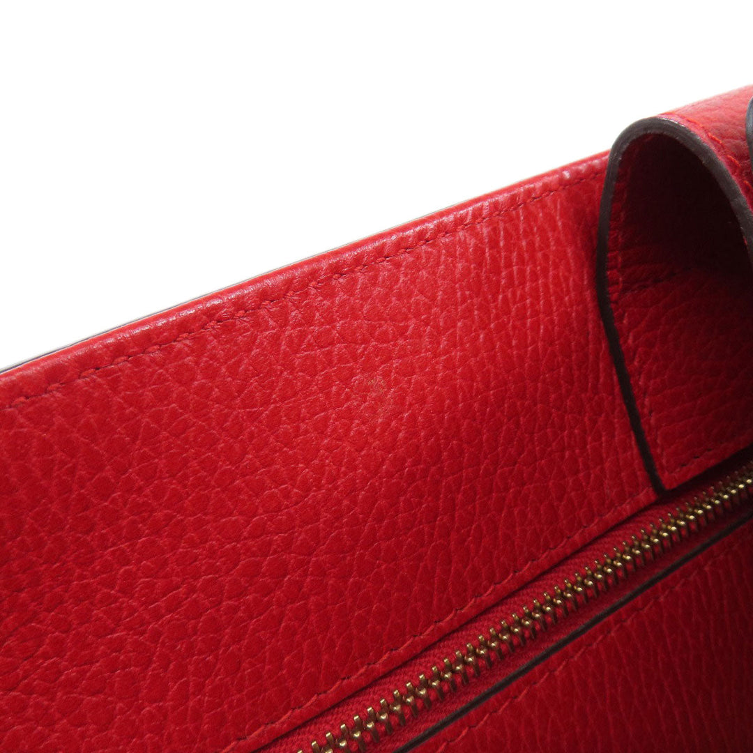 GUCCI Tote Bag 354397 leather Red Swing Women Used Authentic