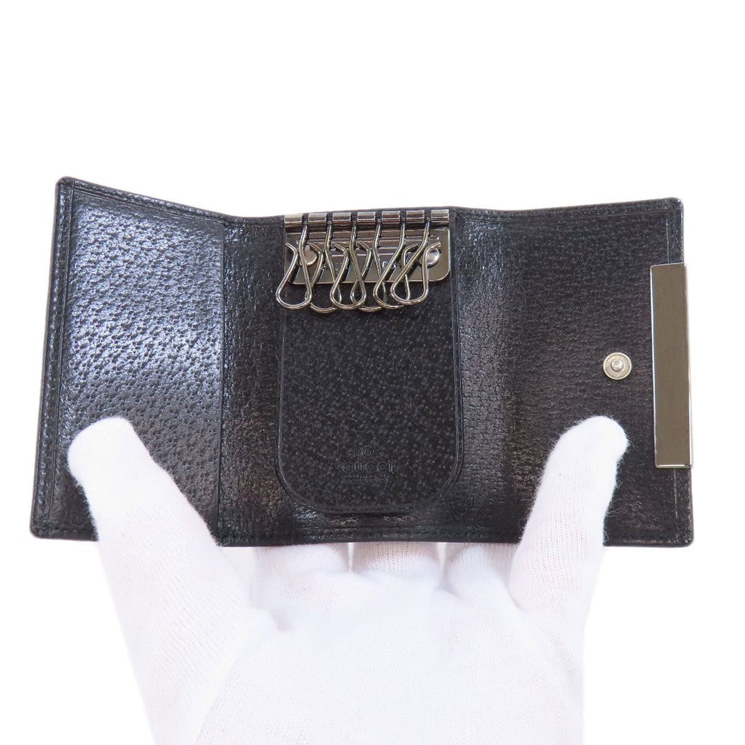 GUCCI Key case Key holder  033�E3661 leather Brown logo Women(Unisex) Used Authentic