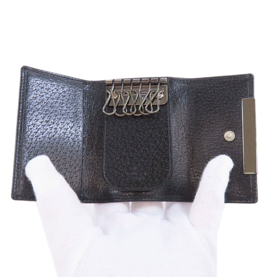 GUCCI Key case Key holder  033�E3661 leather Brown logo Women(Unisex) Used Authentic