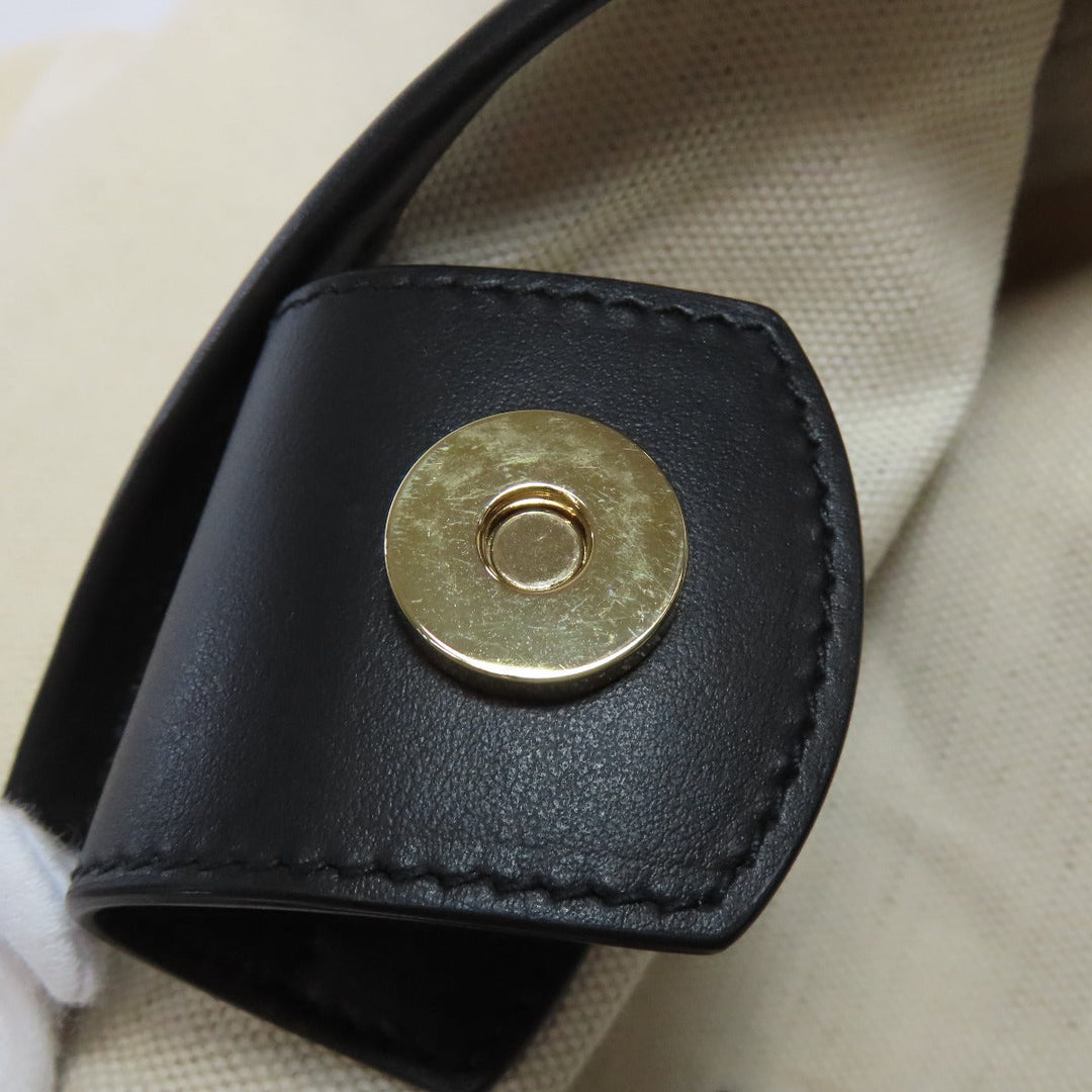 BALLY Handbag canvas white logo Women Used Authentic