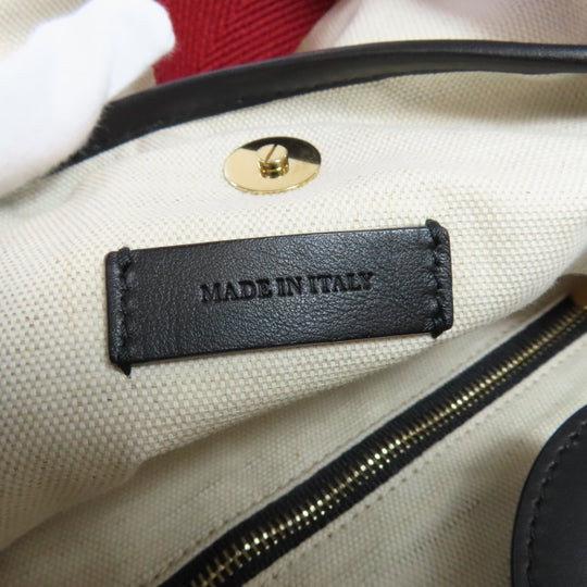 BALLY Handbag canvas white logo Women Used Authentic