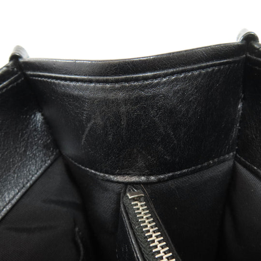 CHANEL Tote Bag lambskin black Matelasse Chain Bag SilverMetal