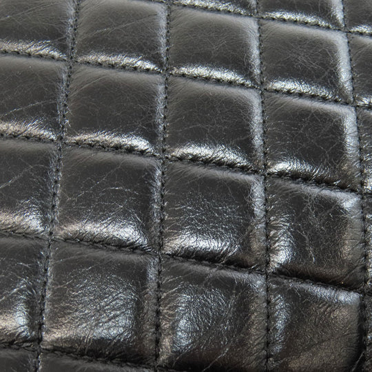 CHANEL Tote Bag lambskin black Matelasse Chain Bag SilverMetal