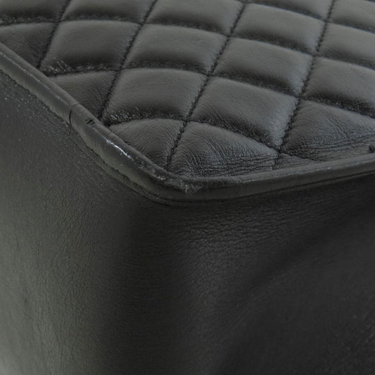 CHANEL Tote Bag lambskin black Matelasse Chain Bag SilverMetal