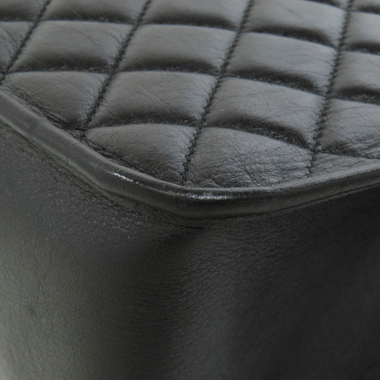 CHANEL Tote Bag lambskin black Matelasse Chain Bag SilverMetal