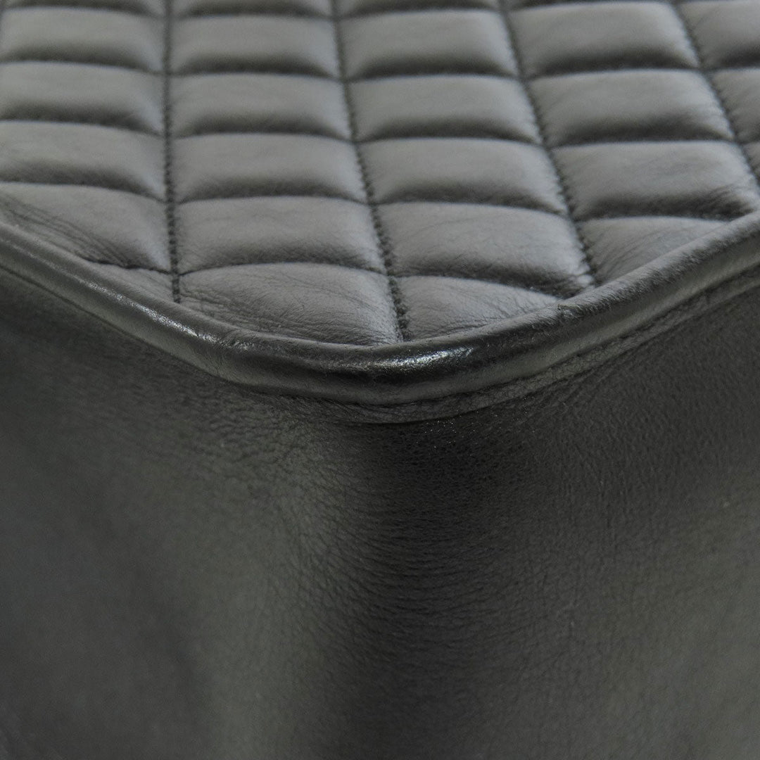 CHANEL Tote Bag lambskin black Matelasse Chain Bag SilverMetal