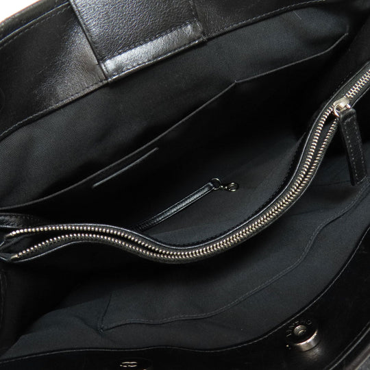 CHANEL Tote Bag lambskin black Matelasse Chain Bag SilverMetal