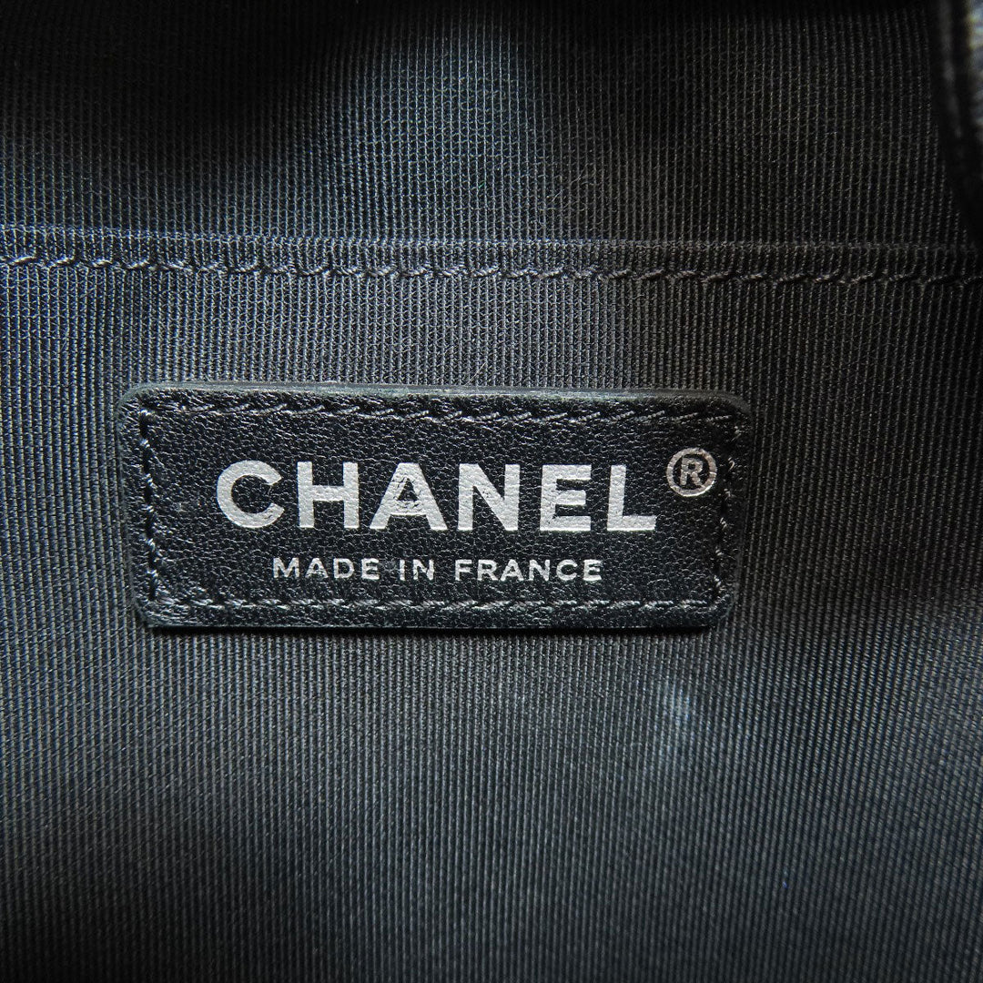 CHANEL Tote Bag lambskin black Matelasse Chain Bag SilverMetal