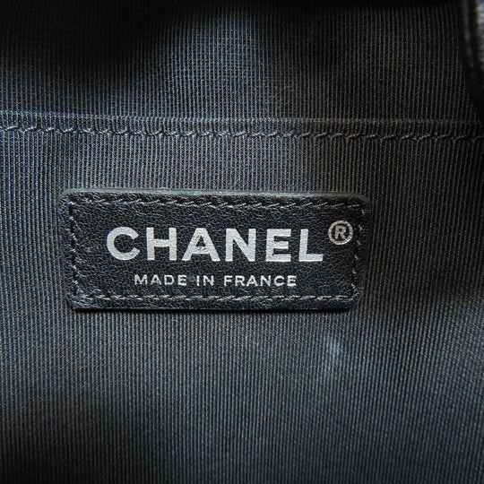 CHANEL Tote Bag lambskin black Matelasse Chain Bag SilverMetal