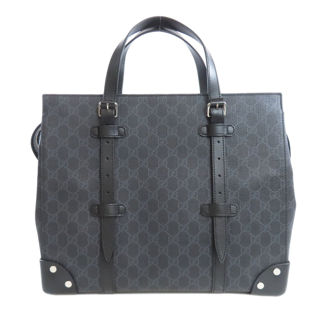 GUCCI Tote Bag 626356 PVC black GG Supreme mens Used Authentic