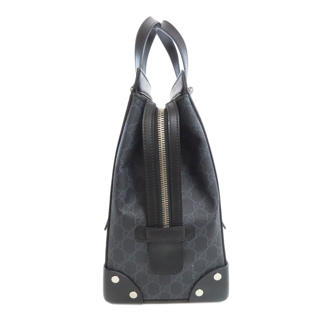 GUCCI Tote Bag 626356 PVC black GG Supreme mens Used Authentic