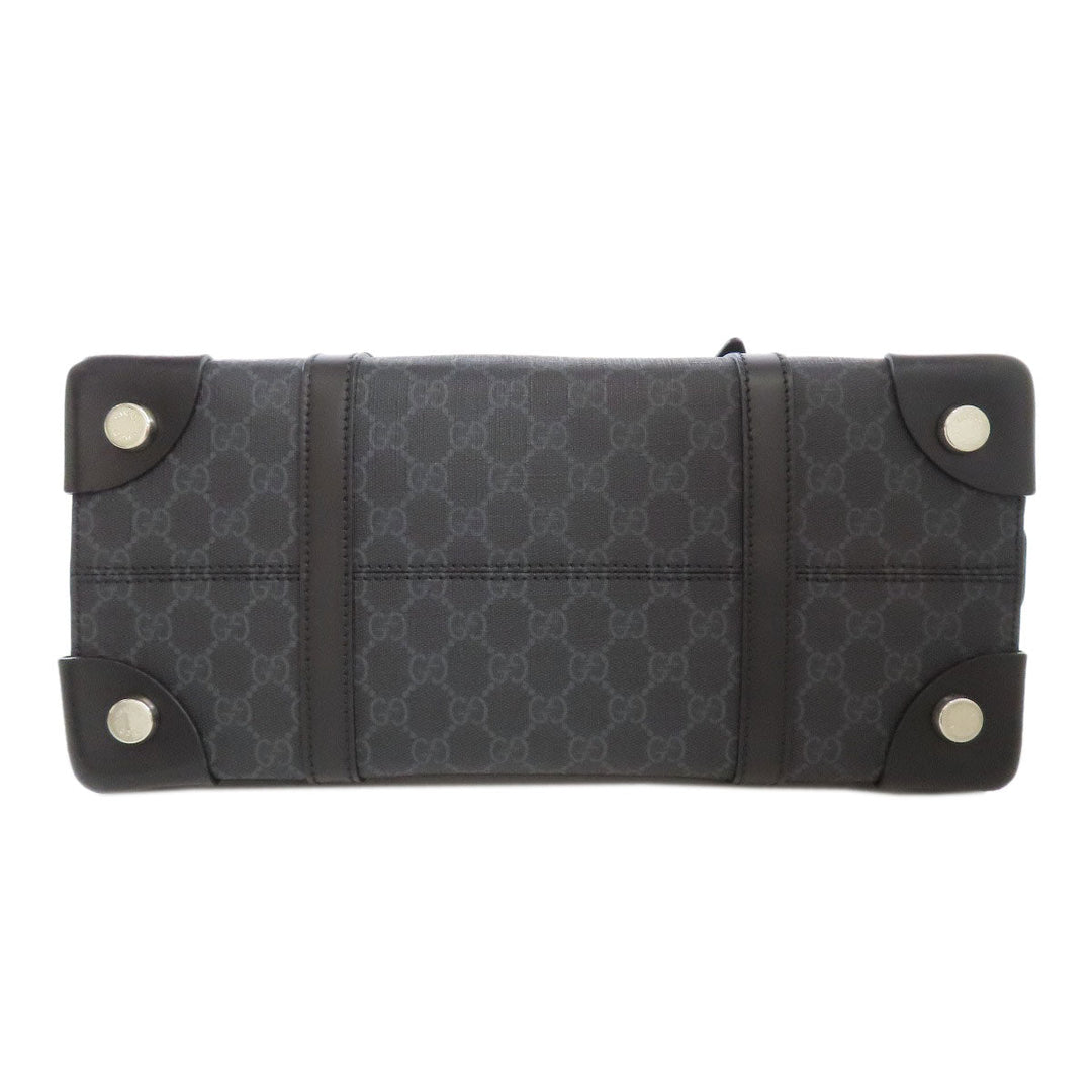 GUCCI Tote Bag 626356 PVC black GG Supreme mens Used Authentic