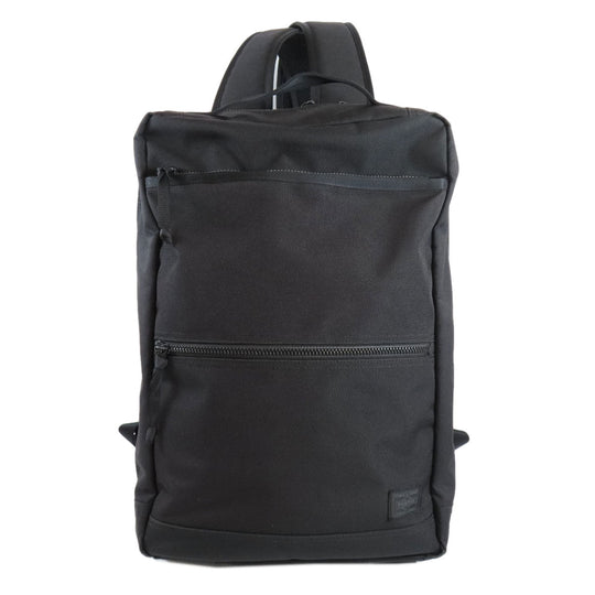 PORTER Backpack canvas black logo mens Used Authentic