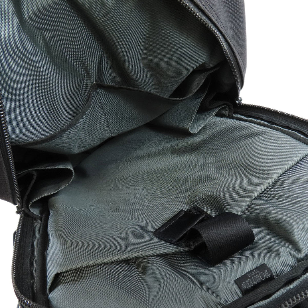 PORTER Backpack canvas black logo mens Used Authentic