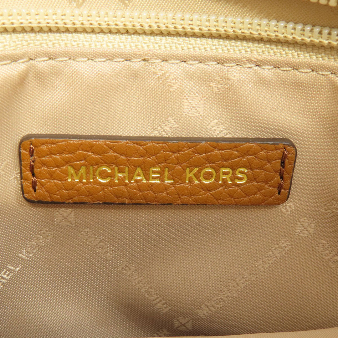 MICHAEL KORS Tote Bag PVC Brown MK signature Women Used Authentic