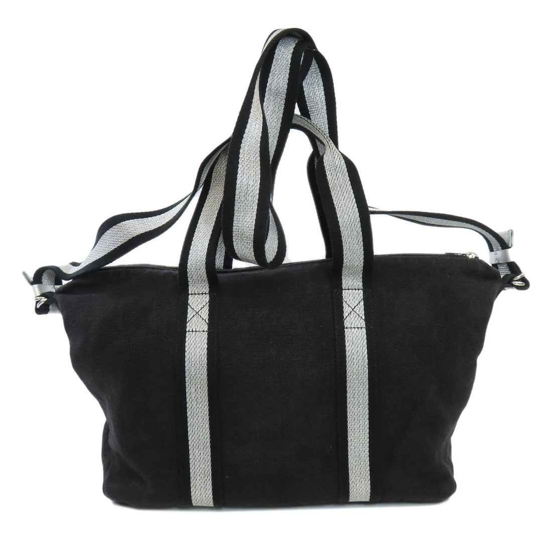 HUNTING WORLD Shoulder Bag canvas black logo 2WAY Women Used Authentic