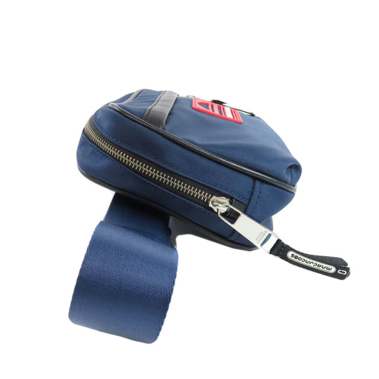 MARC JACOBS Sling bag Nylon blue logo Women Used Authentic